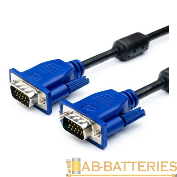 Кабель Atcom AT3274 VGA (m)-VGA (m) 25.0м силикон стаб.напр. синий в пакете (1/15)