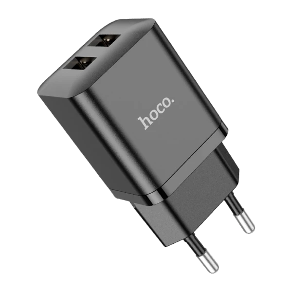 Сетевое З/У HOCO N25 2USB 2.1A белый (1/13/130)