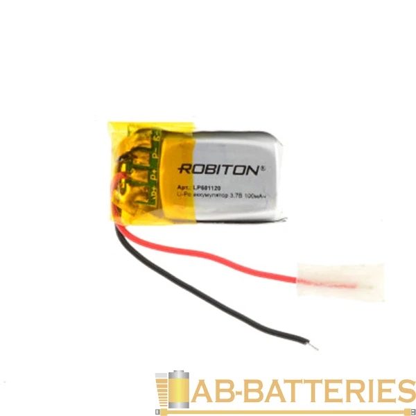 Аккумулятор ROBITON LP601120 3.7В 100мАч PK1 LP100-601120 (1/10/250)