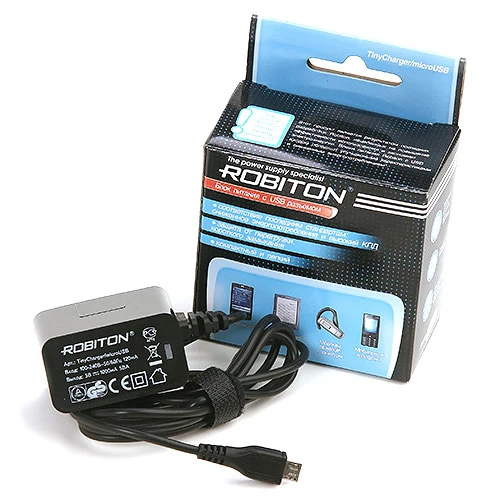 Зарядное устройство ROBITON TinyCharger/MicroUSB BL1 (1/20/40)