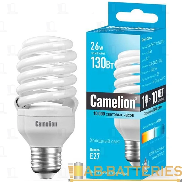 Лампа энергосберегающая Camelion M E14 13W 4200К 220V спираль