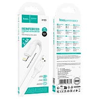 Кабель HOCO X120 USB (m)-Lightning (m) 1м 2.4A ПВХ белый