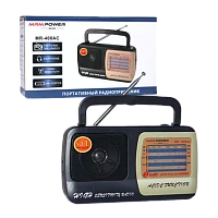Радиоприемник MRM-Power MR-408AC пластик Jack3.5 черный (1/40) 