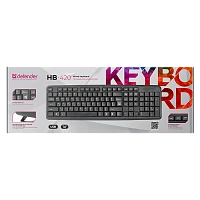 Клавиатура проводная Defender HB-420 #1 классическая USB 1.5м черный (1/20) 