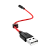 Кабель HOCO X21 Plus USB (m)-Lightning (m) 0.25м 2.4A силикон черный красный (1/30/300)