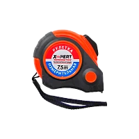 Рулетка измерительная X-PERT 508 7.5м*25мм пластик 1 фикстатор ударопрочный корпус черный (1/60) 