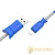 Кабель HOCO X24 USB (m)-Lightning (m) 1.0м 2.4A силикон синий (1/31/310)