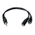 Кабель AUX Atcom Jack 3.5mm (m)-2xJack 3.5mm (f) 0.1м силикон черный (1/500)