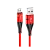 Кабель HOCO U93 USB (m)-microUSB (m) 1.2м 2.4A нейлон красный (1/22/220)