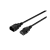 Кабель питания GoPower C14 (m)-C13 (f) 1.8м ПВХ 0.75мм удлинитель черный (1/10/100)