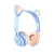 Наушники полноразмерные HOCO W36 Cat ear с микр. голубой (1/30)