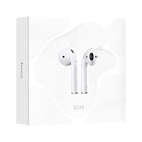 Наушники вставные HOCO ES49 bluetooth 5.0 с микр. белый (1/21/126) 