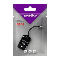Картридер Smartbuy 706 USB2.0 microSD черный (1/20) 