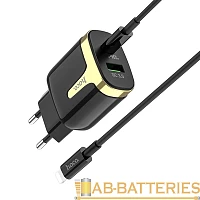 Сетевое З/У HOCO C79A 1USB/Type-C 3.0A 18W QC3.0 черный (1/21/126) 