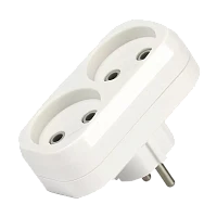 Разветвитель Smartbuy 2р.Б/З 10A белый (1/20)