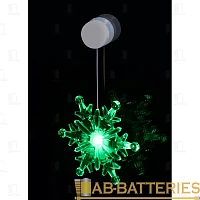 Ночник Космос "Снежинки" 1LED присоска плавная смена цвета ассорти (1/80) 