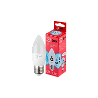 Лампа светодиодная ЭРА B35 E27 6W 4000К 220-240V свеча Eco (1/10/100)