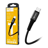 Кабель GFPower 02T USB (m)-Type-C (m) 1м 2.4A нейлон черный (1/200/800)