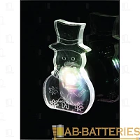 Ночник Космос "Снеговик" 1LED 220V присоска плавная смена цвета ассорти 