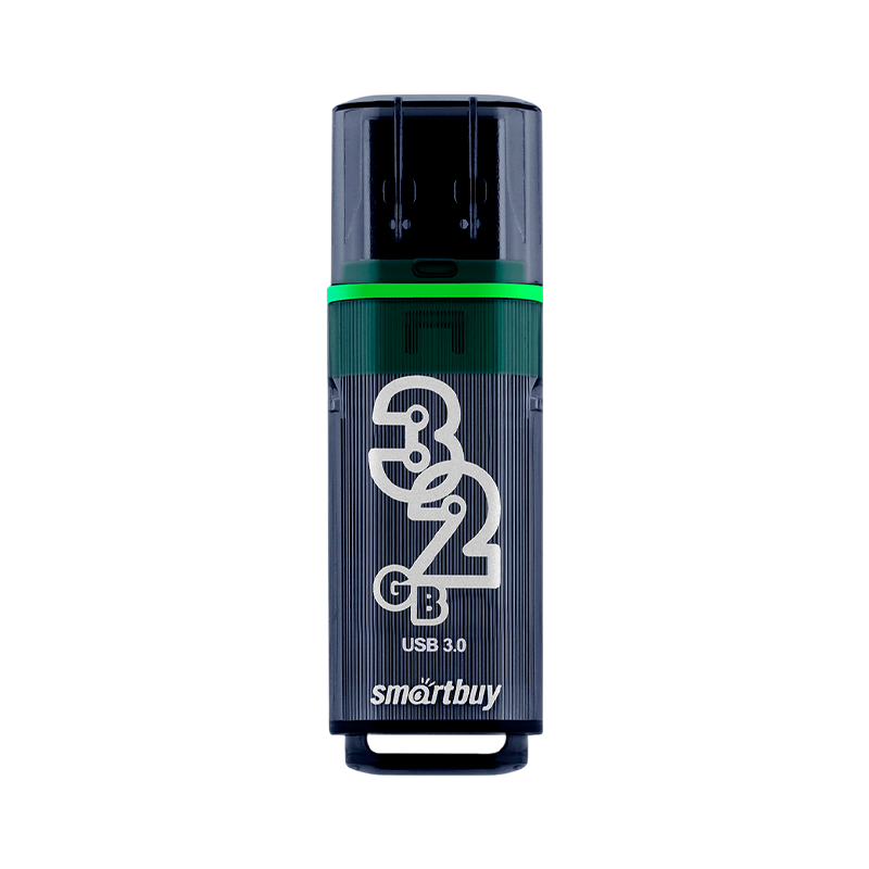 Флеш-накопитель Smartbuy Glossy 32GB USB3.0 пластик серый