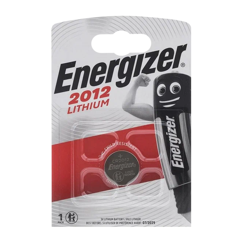 Батарейка Energizer CR2012 BL1 Lithium 3V (1/10/140)