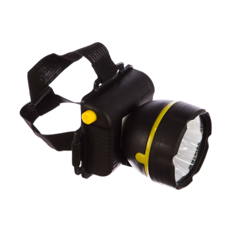 Фонарь налобный Ultraflash 909 1.5W 5LED от батареек черный (1/100)