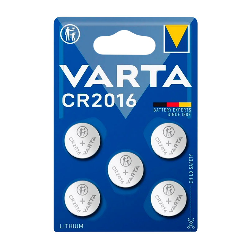 Батарейка Varta ELECTRONICS CR2016 BL5 Lithium 3V (6016) (5/50/500)