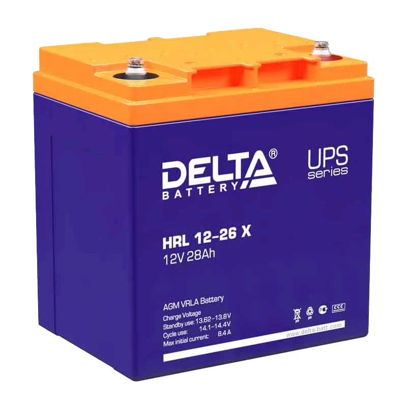 Аккумулятор свинцово-кислотный Delta HRL 12-26 X 12V 26Ah