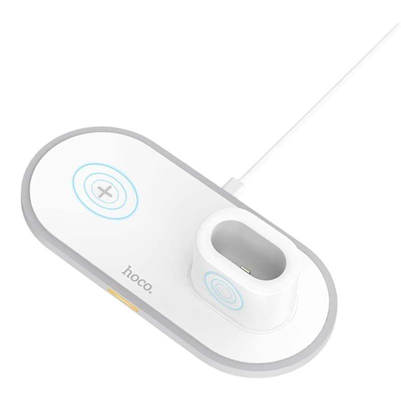 Беспроводное З/У HOCO CW21 2.0A 10W Apple Watch+Airpods белый (1/44)