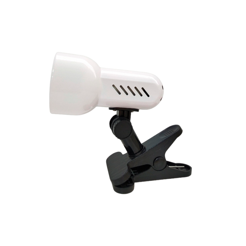 Светильник настольный Ultraflash UF-381 40W 230V E27 прищепка ЛОН белый (1/40)