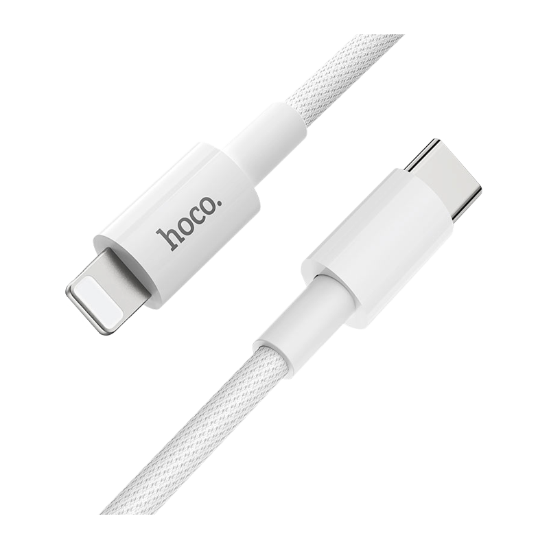 Кабель HOCO X56 Lightning (m)-Type-C (m) 1.0м 3.0A 20W нейлон белый (1/22/220)