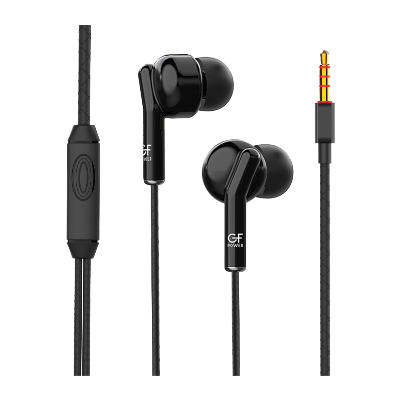 Наушники внутриканальные GFPower M01 с микр. черный (1/200)