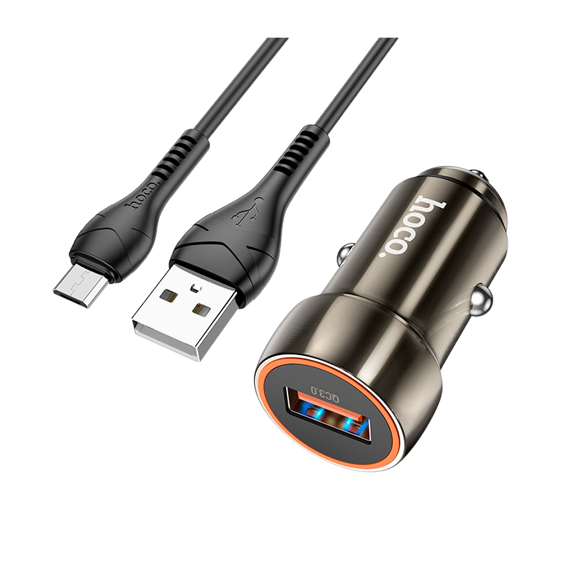 Автомобильное З/У HOCO Z46 USB 3.0A серый (1/13/130)