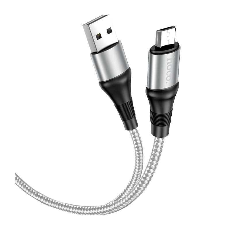 Кабель HOCO X50 USB (m)-microUSB (m) 1.0м 2.4A нейлон серый (1/31/310)