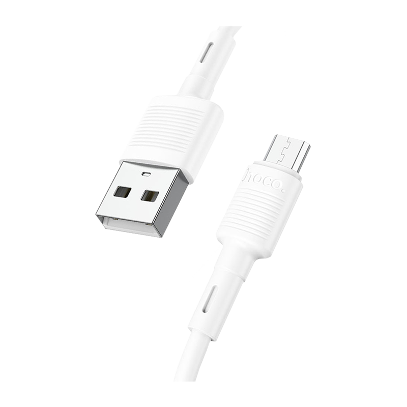Кабель HOCO X83 USB (m)-microUSB (m) 1.0м 2.4A ПВХ белый (1/33/330)