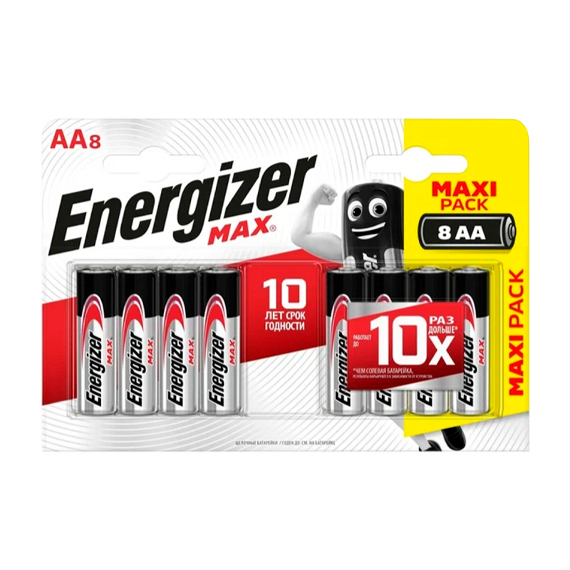 Батарейка Energizer MAX LR6 AA BL8 Alkaline 1.5V (8/96)