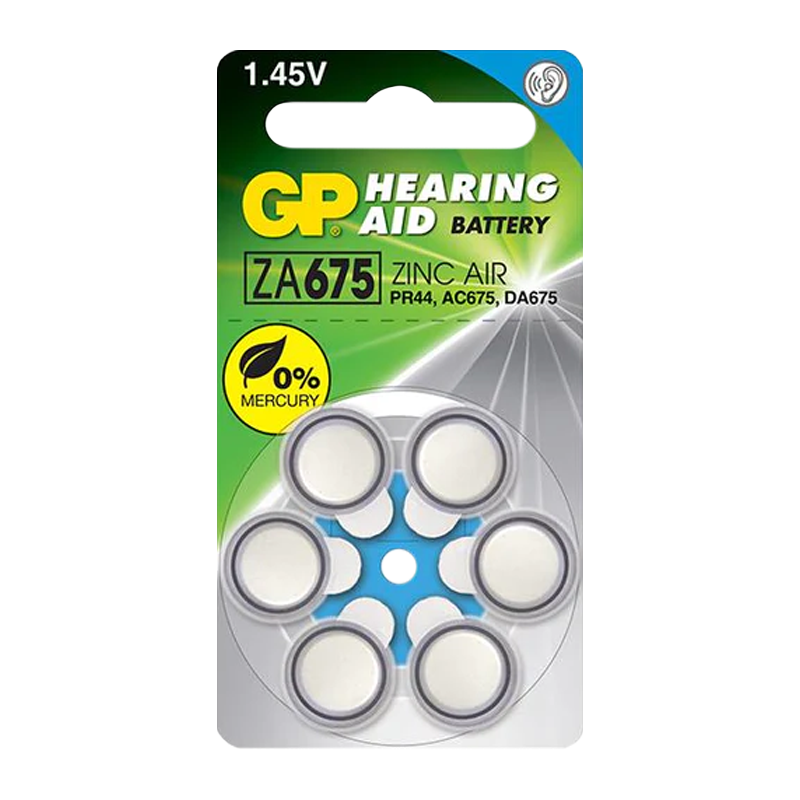 Батарейка GP ZA675 BL6 Zinc Air 1.45V (6/60/300/3000) R