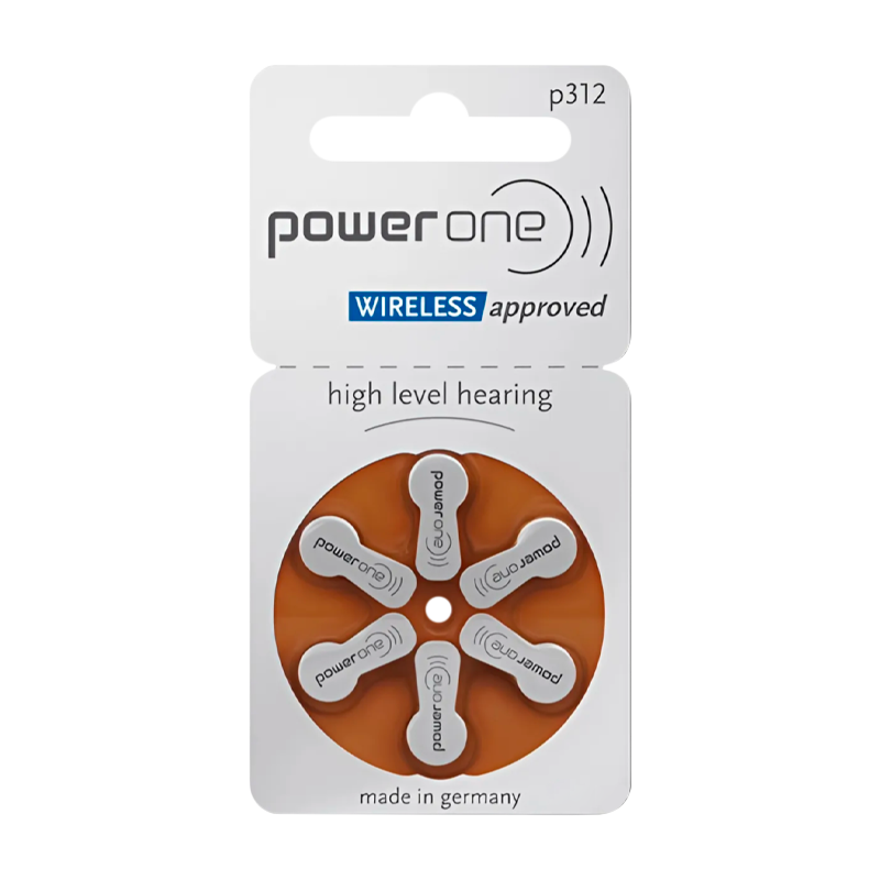 Батарейка PowerOne ZA312 BL6 Zinc Air 1.45V (6/60/300)