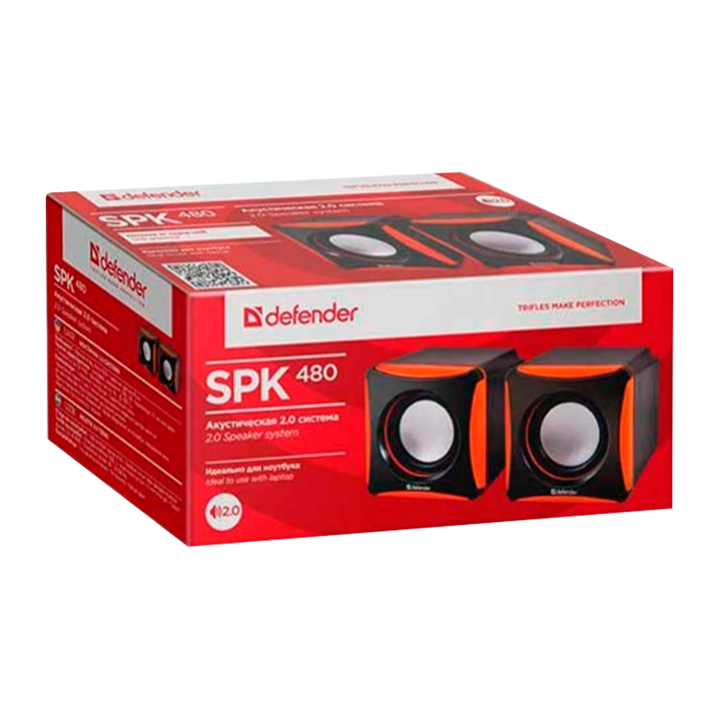 Колонки 2.0 Defender SPK-480 4W USB оранжевый (1/50)