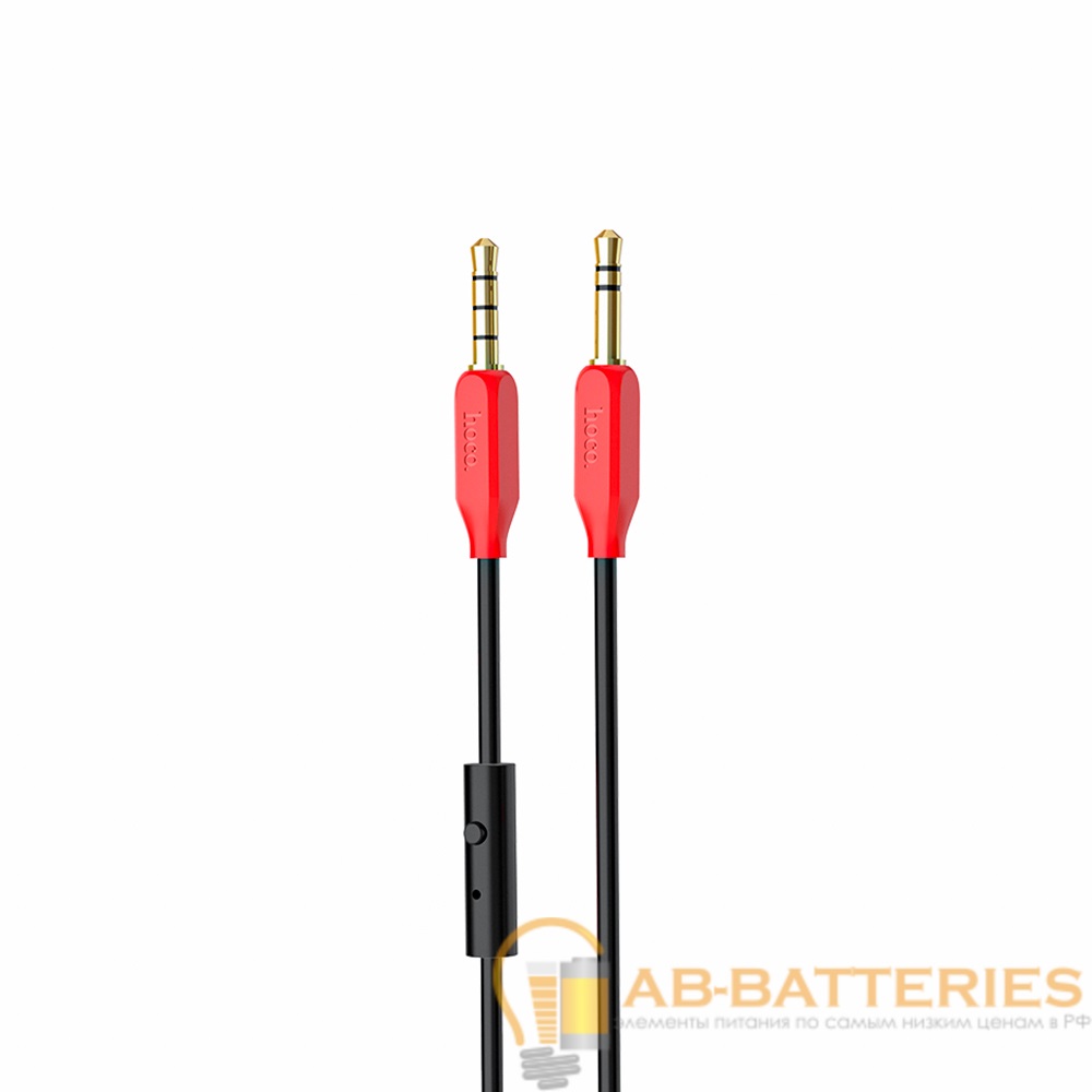 Кабель AUX HOCO UPA12 Jack 3.5mm (m)-Jack 3.5mm (m) 1.0м силикон красный (1/30/300)