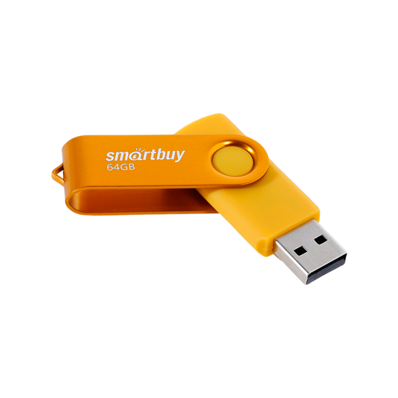 Флеш-накопитель Smartbuy Twist 64GB USB2.0 пластик желтый