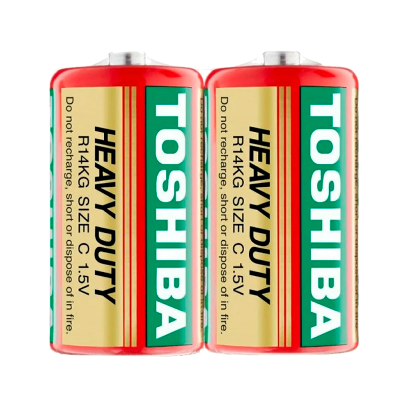 Батарейка Toshiba R14 C Shrink 2 Heavy Duty 1.5V (2/24/480)