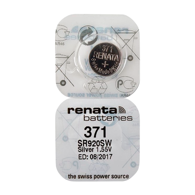 Батарейка Renata 371 (SR920SW) Silver Oxide 1.55V (1/10/100)