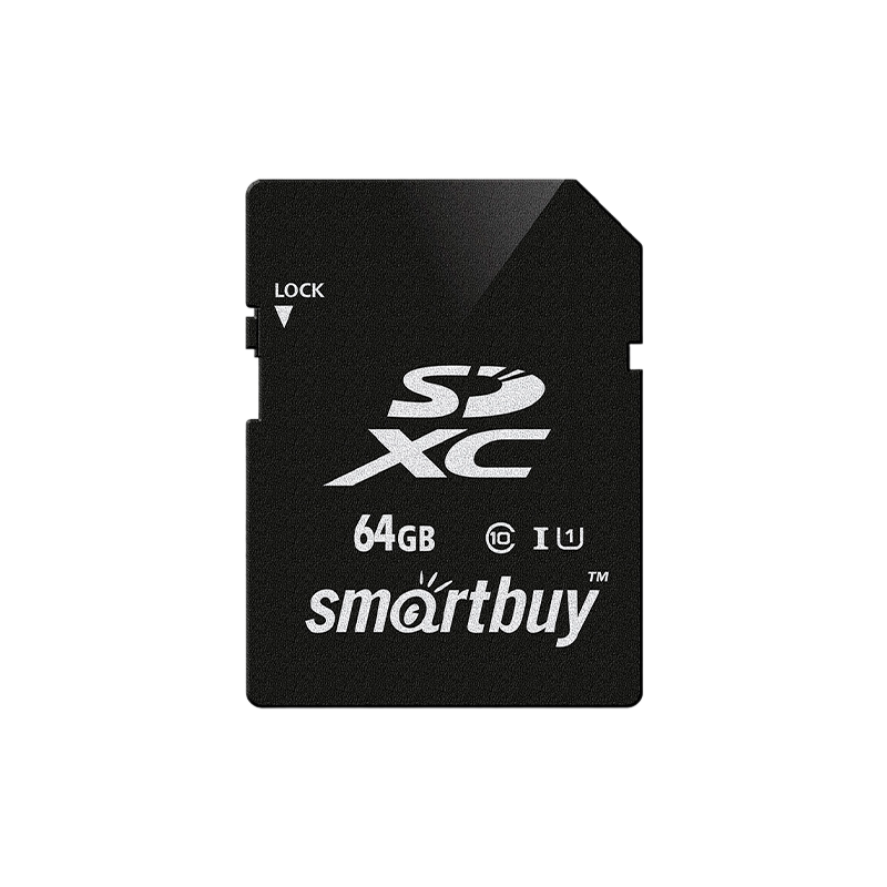 Карта памяти SD Smartbuy 64GB Class10 45 МБ/сек