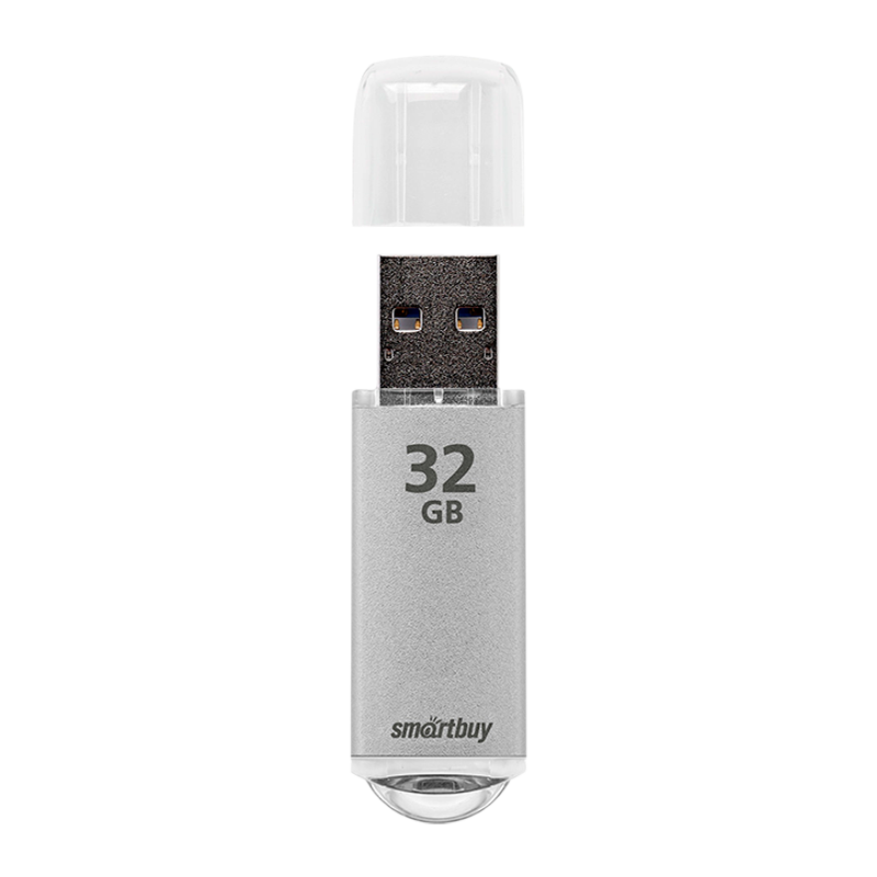 Флеш-накопитель Smartbuy V-Cut 32GB USB2.0 пластик серебряный