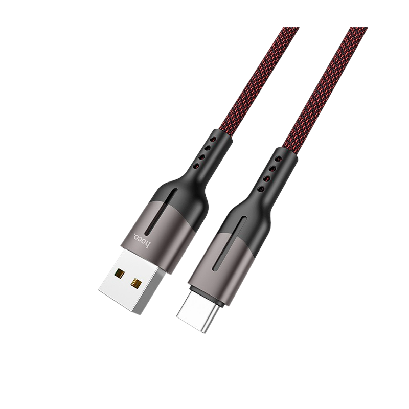 Кабель HOCO U68 USB (m)-Type-C (m) 1.2м 5.0A нейлон черный (1/20/200)