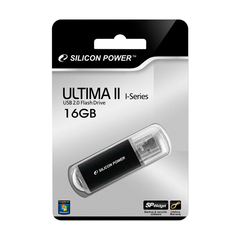 Флеш-накопитель Silicon Power Ultima II 16GB USB2.0 пластик черный