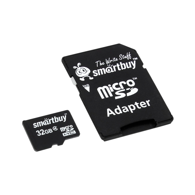 Карта памяти microSD Smartbuy 32GB Class4 4 МБ/сек с адаптером