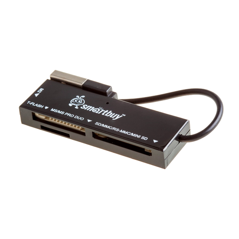 Картридер Smartbuy 717 USB2.0 SD/microSD/MS/M2 черный