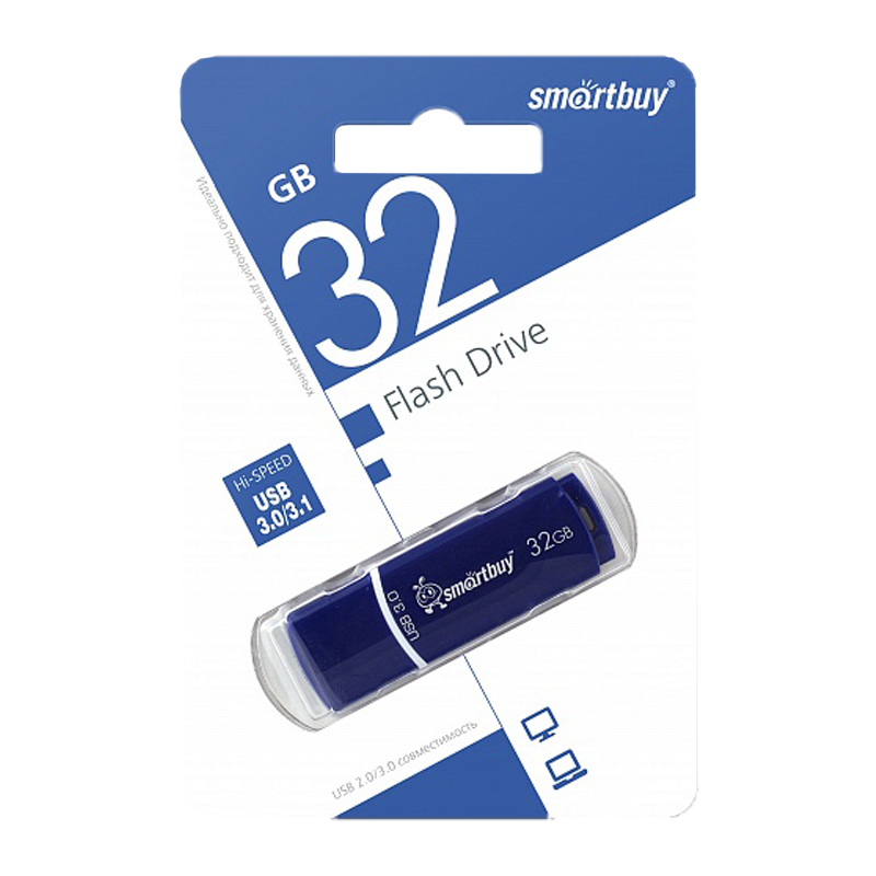 Флеш-накопитель Smartbuy Crown 32GB USB3.0 пластик синий